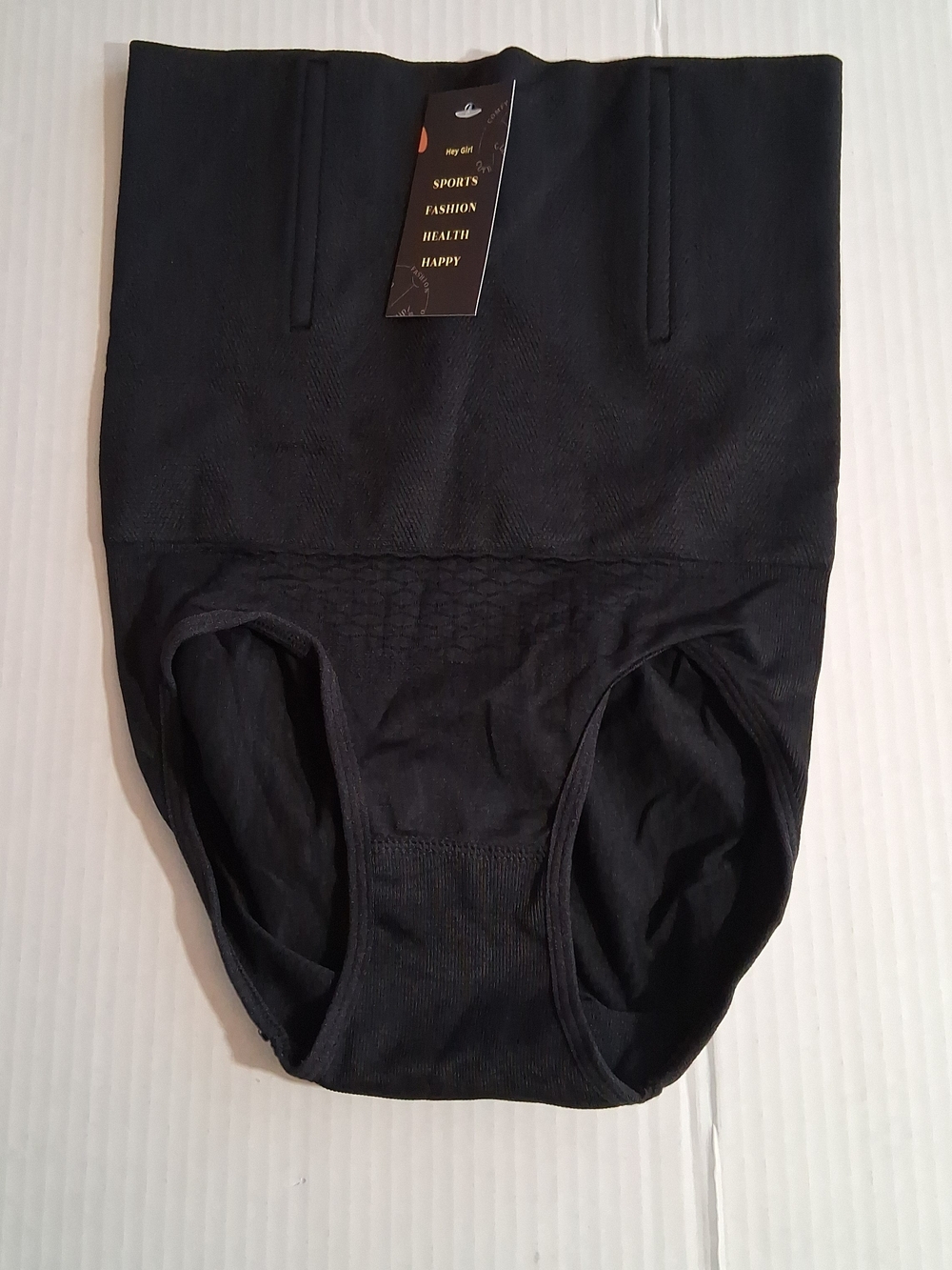 High-Waist Black Shapewear Briefs M New